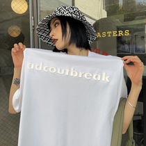 How to Foam Tide Card Three-dimensional Letter Printed T-Shirt Woman 2022 Spring New Advanced Senslovers Short Sleeve Blouses