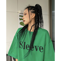 How to foam Alphabet Printed Short Sleeve T-shirt Woman 2022 Spring new loose 100 hitch Tide Cards Casual Blouses