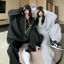 How to Foam Clothing Sports Casual Suit Women Autumn Winter 2021 New Vegemon Pants Waffag Two Sets