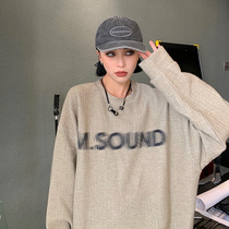 How to foam vintage2021 year new sweater female spring and autumn thin loose bf lazy wind top tide ins