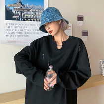 How Mo 2021 new long sleeve T-shirt female loose spring and autumn design sense minority lazy wind early autumn coat tide ins