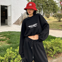 How Foam Design Sense Casual Sports Suit Women 2022 Spring Short Letters Acroswear Loose Casual Pants