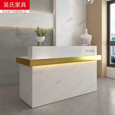 Light luxury bar cashier counter shop small simple modern imitation marble clothing store nail salon beauty salon front desk