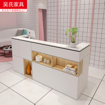 2020 new cashier bar ins Nordic style mens and womens clothing store counter simple modern reception front desk