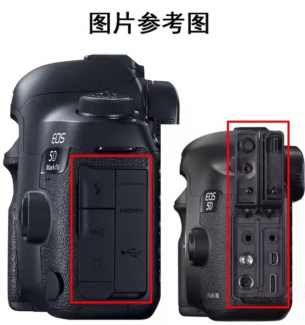 ເຫມາະສໍາລັບ Canon 6D7D5D25D35D440D50D600D700D ກ້ອງຖ່າຍຮູບ USB port plug cover
