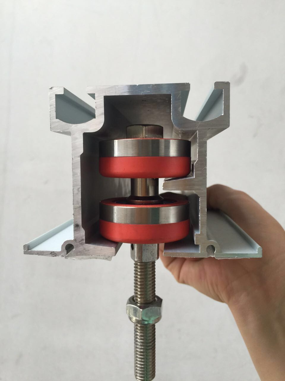 Industrial heavy suspension rail slide rail universal hanging wheel push-pull sliding door aluminium alloy active folding partition wall