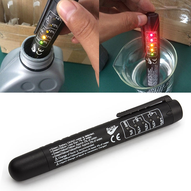 Intelligent LED light brake oil water content detection instrument test pen car repair brake fluid detection pen tool