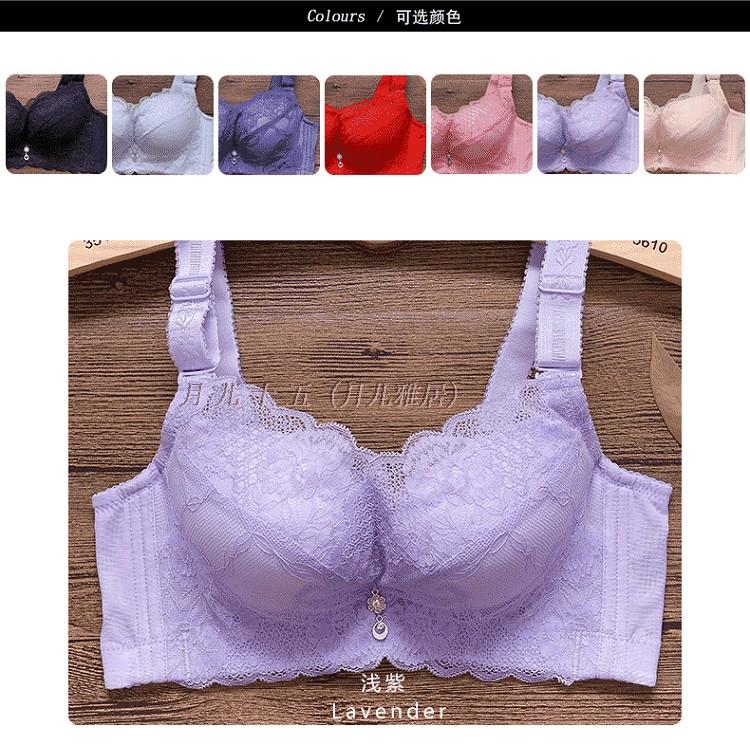 [2 mảnh đồ lót] không có vòng thép tập hợp ngực nhỏ ngực phẳng dày 6cm gợi cảm điều chỉnh kiểu áo ngực cúp AB áo lá cho bé gái