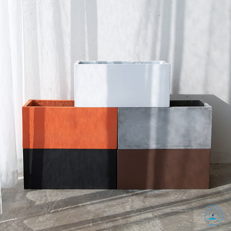Flower case flower bed Horse trough cement flower pot extra-large rectangular hydroponic plant magnesium mud Nordic balcony seed fish fish