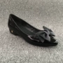 Mùa hè 2019 giày nữ mới xuất xưởng bị hỏng mã da điều trị nông miệng thấp nơ thấp đế mềm thoải mái - Giày cắt thấp giày converse cao cổ