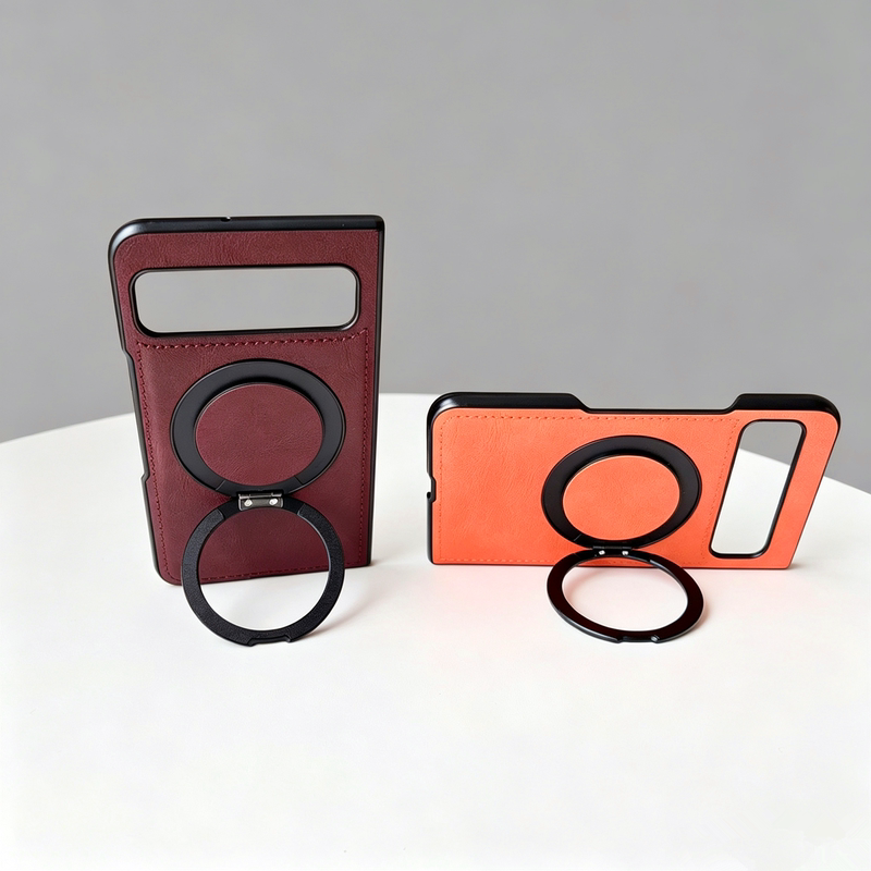 Business-Style Leather Texture Suitable for Google Foldable Screen Google Fold Phone Case, Google Pixel Fold Magnetic 360-Degree Rotating Stand, Google Pixel Fold Protective Case with a High-End Feel