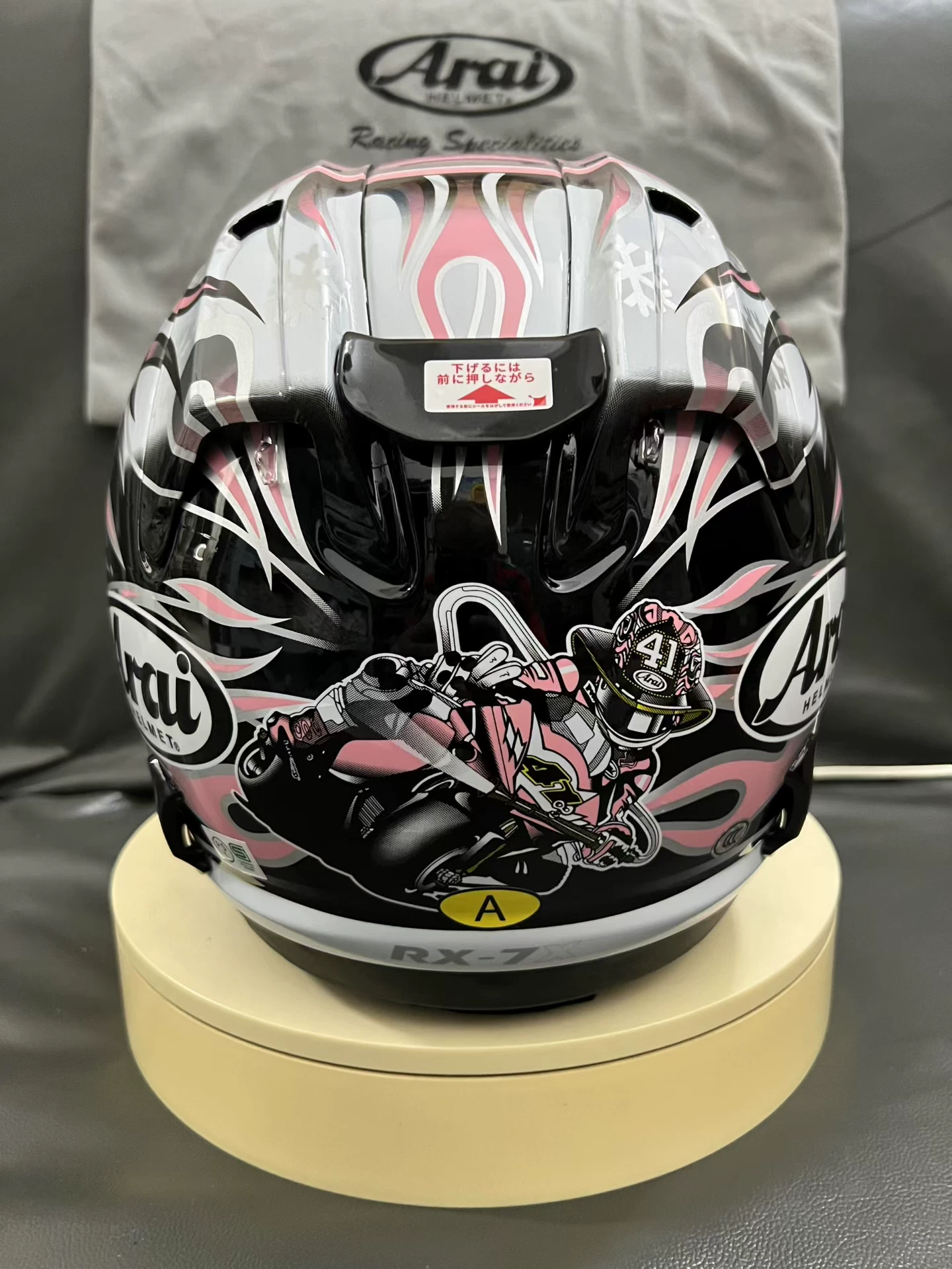 Шапка мотоциклетная Arai Rx7x Pink Fong для мужчин и женщин, универсальная на все сезоны
