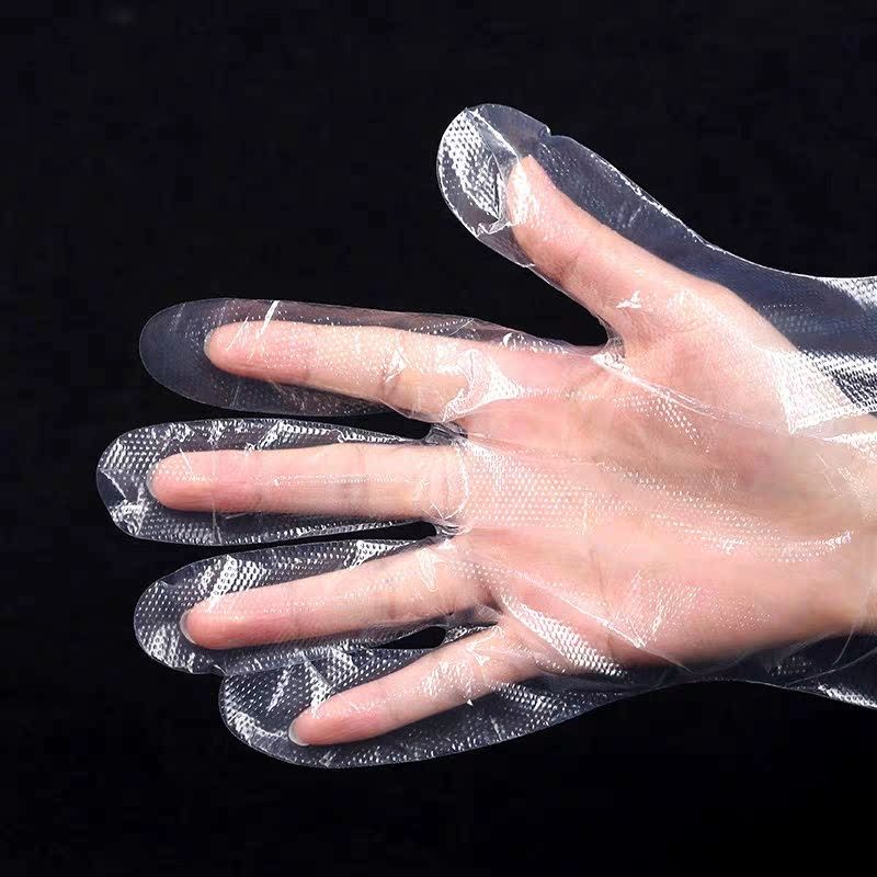 Disposable pe-glove thickened with a single hand
