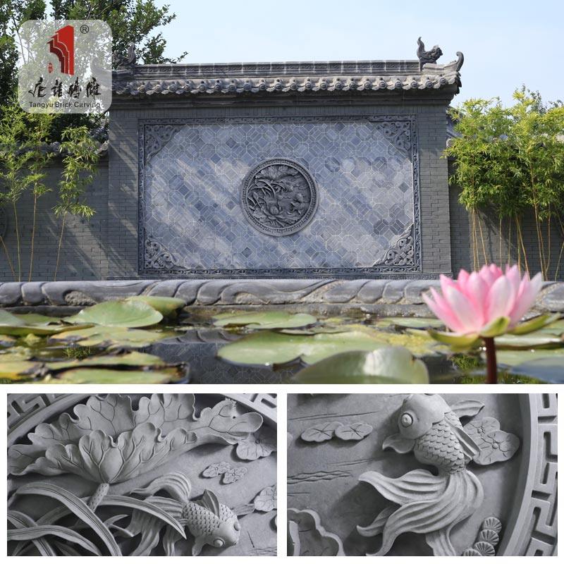 唐语砖雕浮雕仿古砖雕影壁墙外墙装饰壁画中式四合院80cm圆形照壁:爆火国风装修神器!一装就出片,邻居都来偷师!-砖雕-淘宝好物网