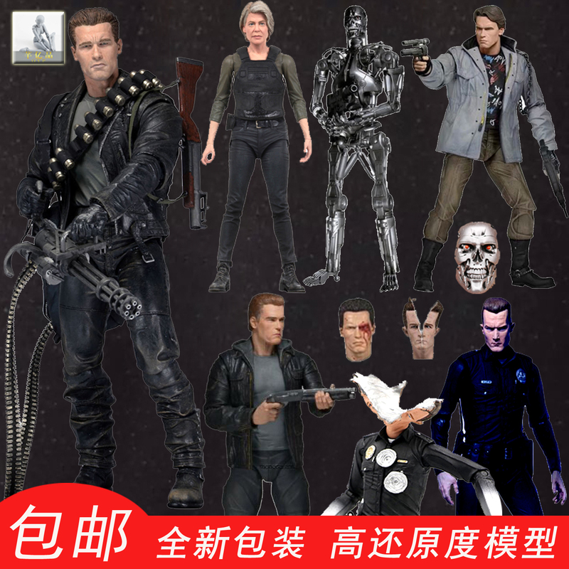 Terminator Arnold T800 Skeleton Model T-1000 Action Figure Elderly Sarah Connor Figurine Schwarzenegger Merchandise