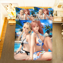 3D animation simulation two-dimensional girl dead or alive bed sheet quilt cover four-piece set Mary Rose beach volleyball peripherals