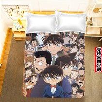 DIY to map custom-made Detective Conan bed sheet duvet cover strange thief Kidd animation student dormitory single three-piece set