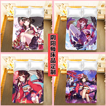 Anime Onmyoji Kagura bed sheet quilt cover four-piece set cartoon two-dimensional game Otaku Shiranui peripherals