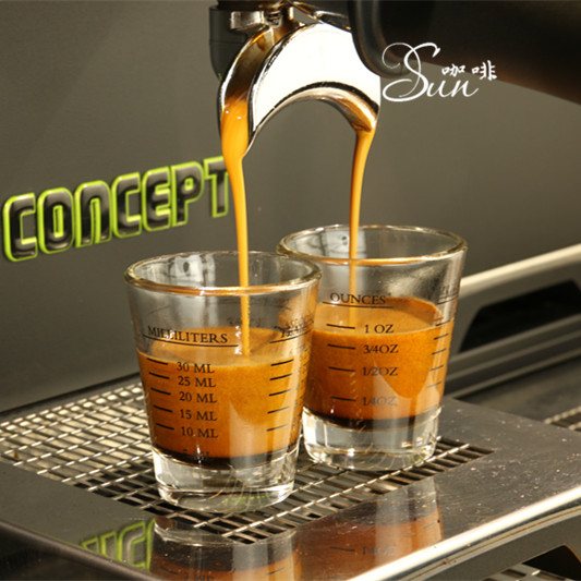 3 Glass Oz Cup Espresso Espresso Cups 4 scales Conversion Professional Coffee Flow Cup 45ml