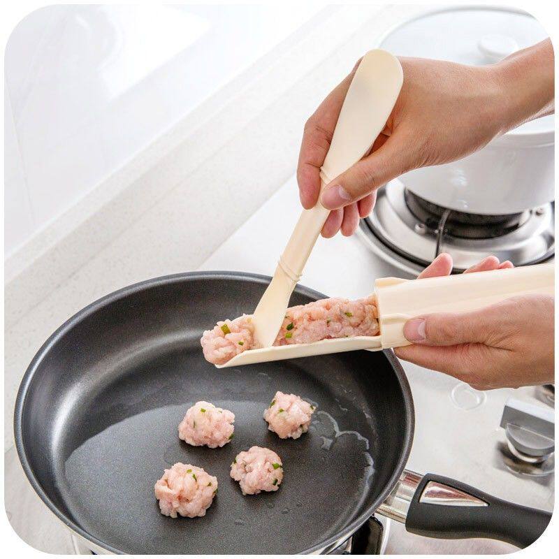 Meatballs Maker Made Fish Balls Shrimp Slip Home Kitchen Homemade DIY Theorizer Squeeze Balls Scoop spoiler molds