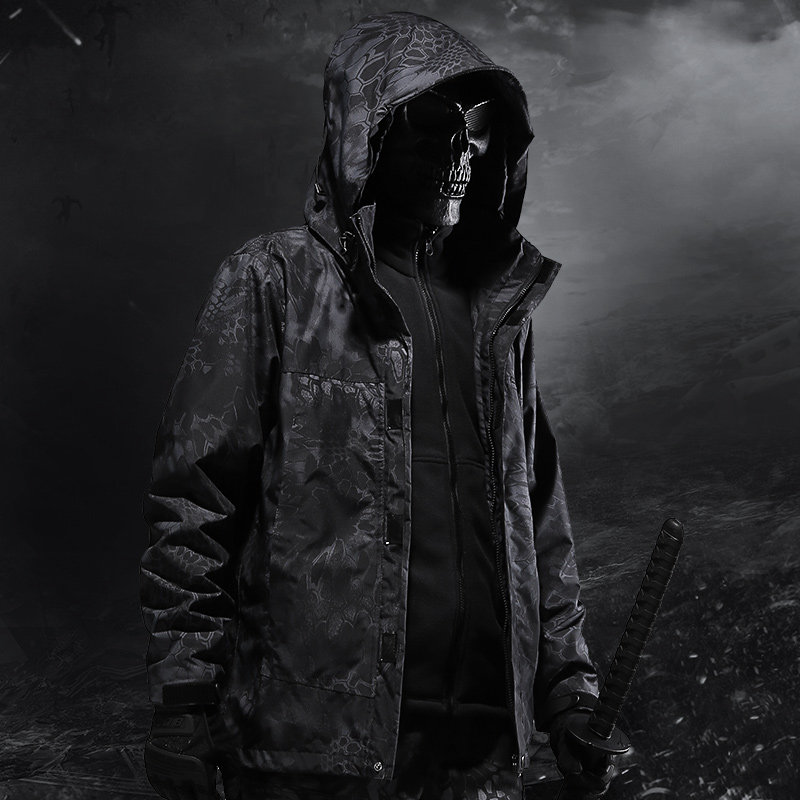 Cqb military fan clothing tactical camouflage three-in-one assault men's waterproof two-piece tactical jacket