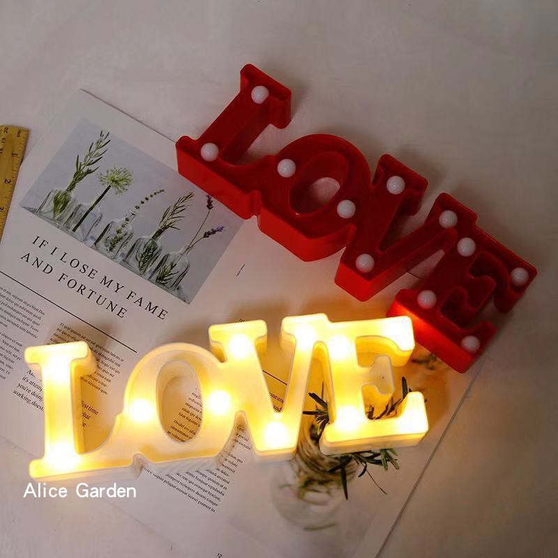 LOVE neon led modeling light Valentine's Day proposal confession photo small light string letter decoration baking color light