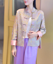 Consult customer service for price details. Shopping mall counter original design silk fragrant cloud yarn Chinese style womens clothing temperament