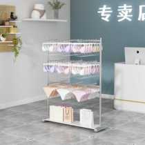 Underwear store stainless steel small underwear display floor rack underwear rack double-sided island rack bra underwear promotion rack