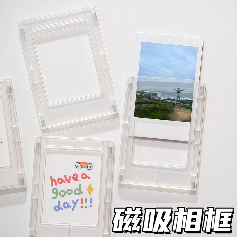 Polaroid Photo Frame Fridge Magnet Creative Trendy Ins-Style 3inch Photo Holder Magnetic Frame