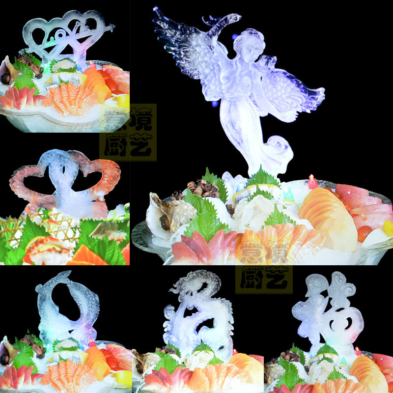 Sashimi ice sculpture mold Kitchen tools Three-dimensional single-sided ice mold Carp horse boat Dragon Boat Angel love a variety of models