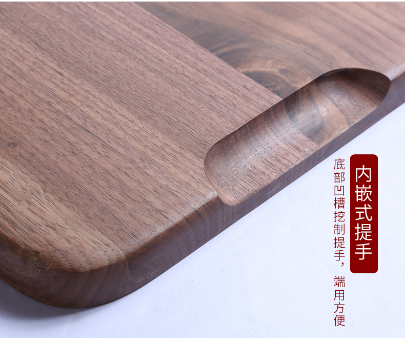 Nhật bản pallet gỗ hình chữ nhật nhà óc chó màu đen gỗ ăn sáng tấm khách sạn cafe rắn tấm gỗ tùy chỉnh khay tra dep