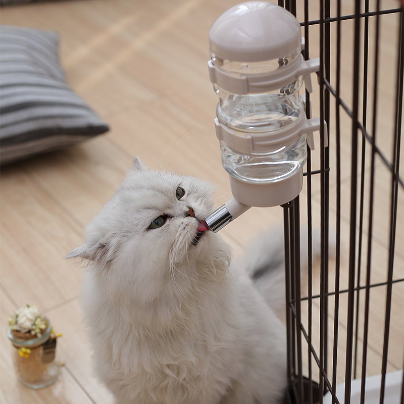 Dog water dispenser pet bottle does not wet mouth hair kettle water dispenser hanging cat water basin Teddy automatic water feeding