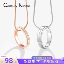 Girlfriend ck ring necklace dual-use couple niche design sense Gypsophila pair of students are cheap pair