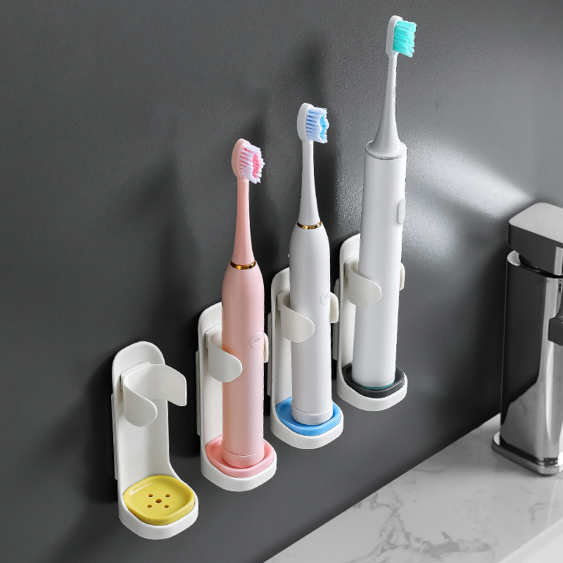 Electric Toothbrush Rack Shelve Holder Base Hung Wall Wall-mounted Free Punching Cartoon Cute Wash Dressing Room To Contain Home