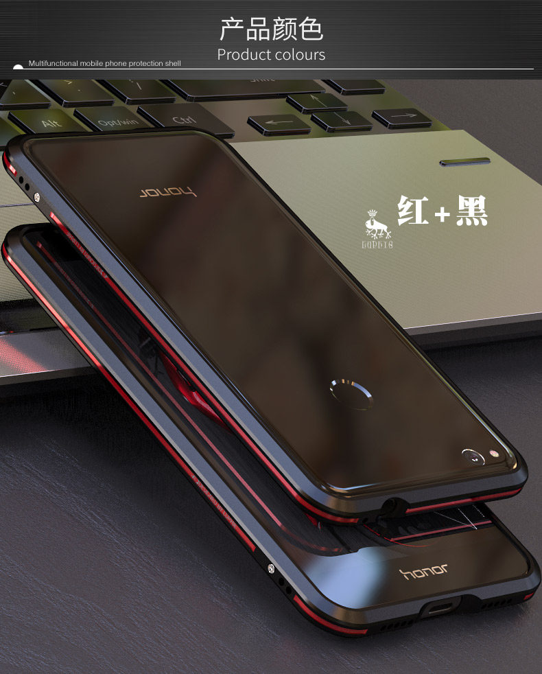 Luphie Bicolor Blade Sword Slim Light Aluminum Bumper Metal Shell Case for Huawei Honor 8 Lite