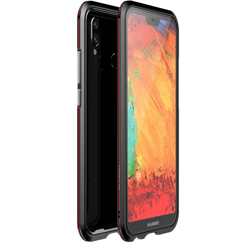 Luphie Bicolor Blade Sword Slim Light Aluminum Bumper Metal Shell Case for Huawei P20 Lite & Huawei nova 3e