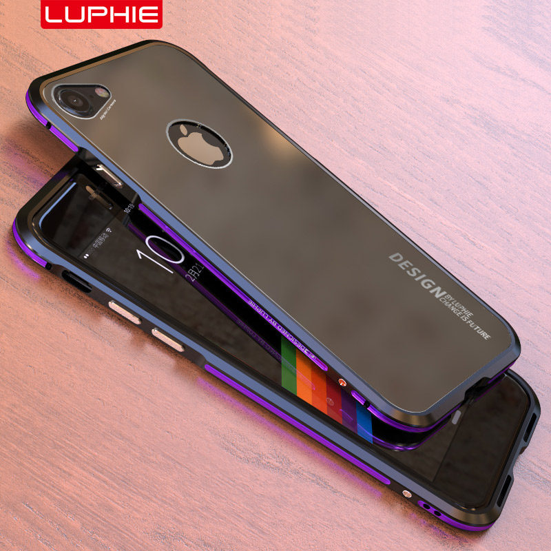 Luphie Bi-Color Blade Sword Slim Light Aluminum Bumper Frosted PC Back Cover Case for Apple iPhone 8 Plus & iPhone 8