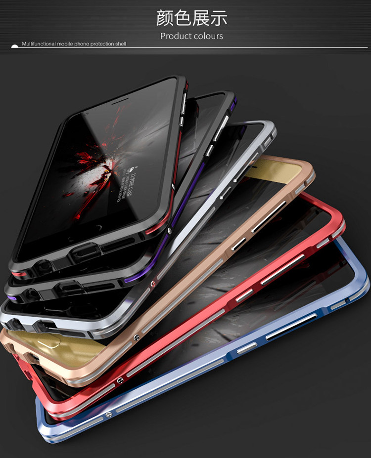 Luphie Bicolor Blade Sword Slim Light Aluminum Bumper Metal Shell Case for Huawei Honor 9