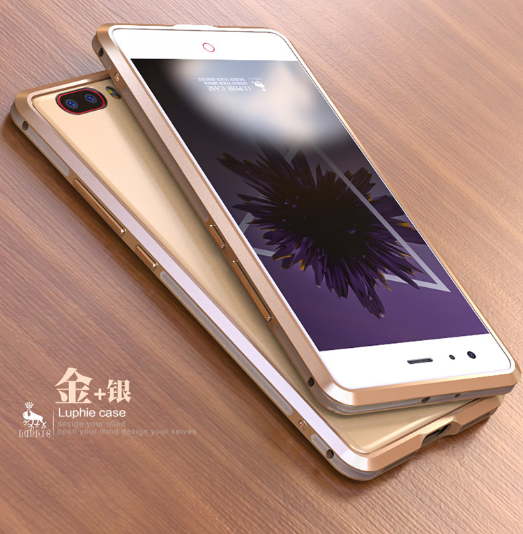 Luphie Bicolor Blade Sword Slim Light Aluminum Bumper Metal Shell Case for ZTE nubia Z17