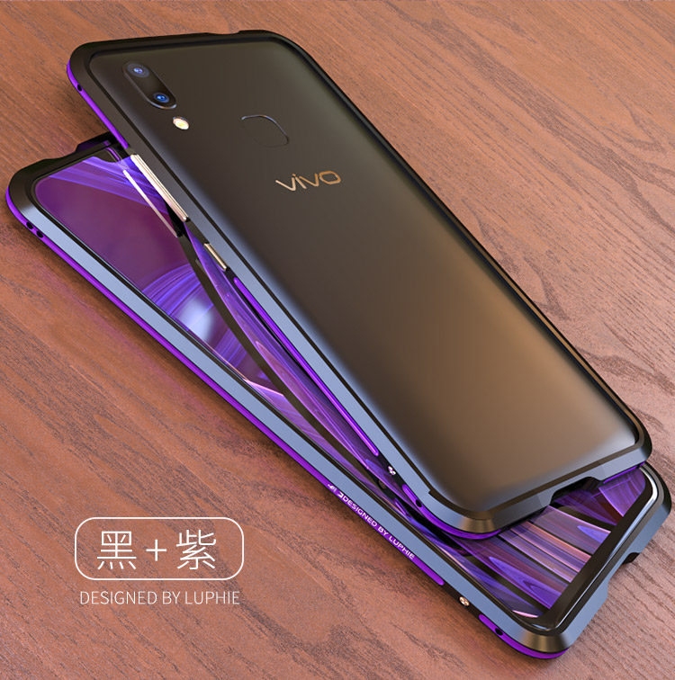 Luphie Bicolor Blade Sword Slim Light Aluminum Bumper Metal Shell Case for vivo X21 & vivo X21 UD