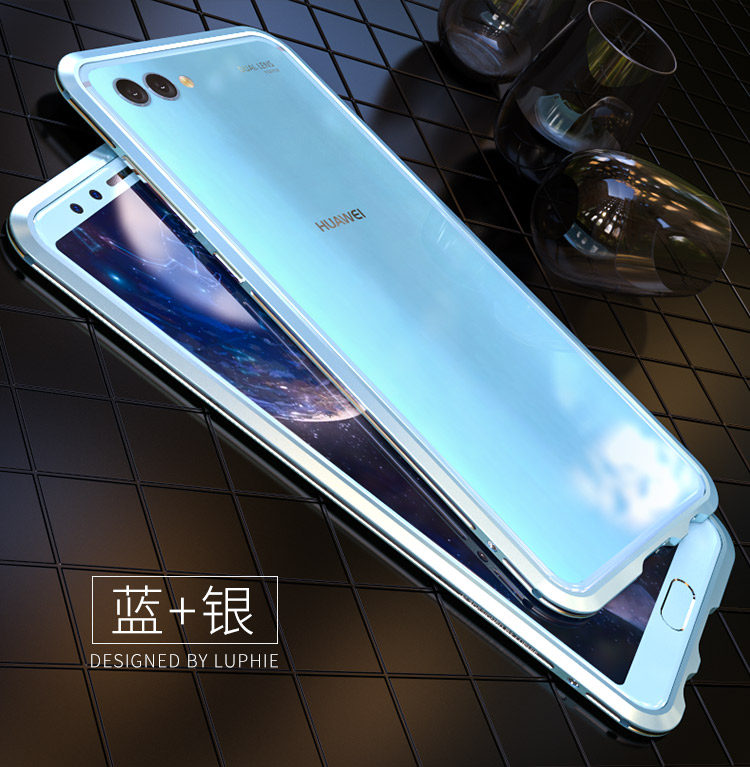 Luphie Bicolor Blade Sword Slim Light Aluminum Bumper Metal Shell Case for Huawei nova 2s