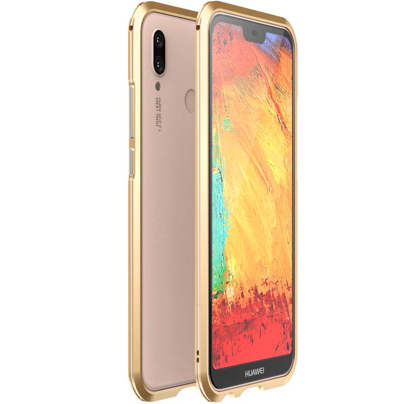 Luphie Bicolor Blade Sword Slim Light Aluminum Bumper Metal Shell Case for Huawei P20 Lite & Huawei nova 3e