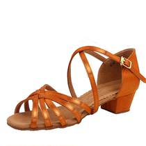 Satseva Latin dance shoes for girls and boys high-heeled dance shoes 2024 new soft sole girls and boys