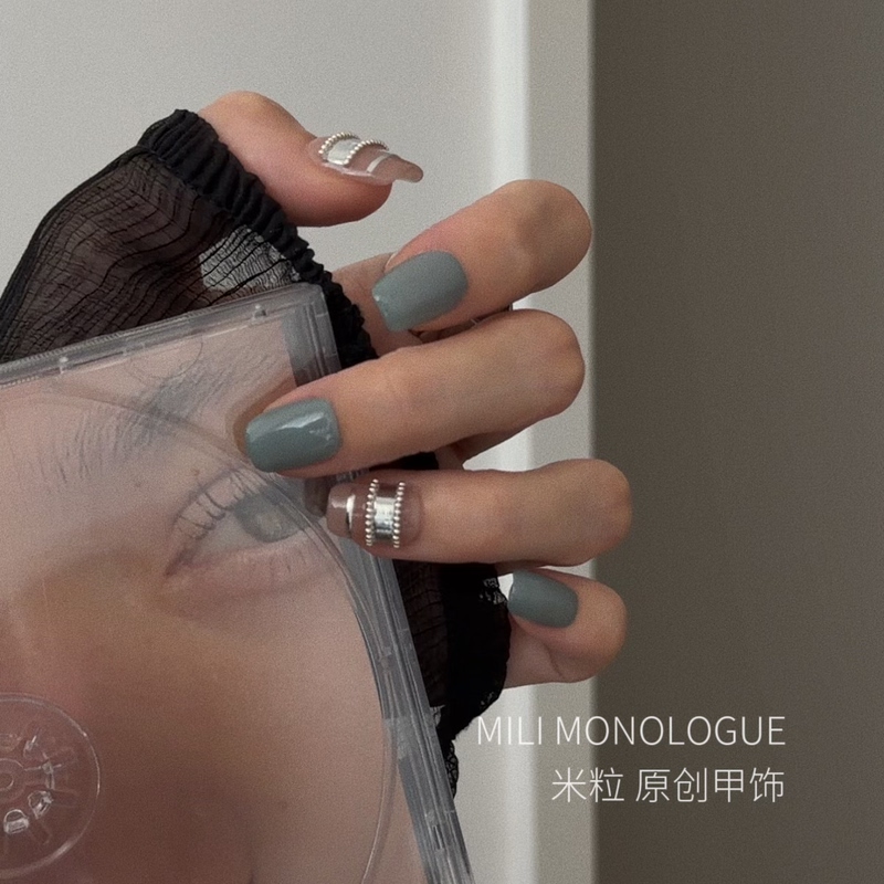 【Mili New Product】Qingjin Original Design Whitening Nude Color Niche High-End Elegant Short Handmade Wearable Nails 【Mili New Product】Qingjin Original Design Whitening Nude Color Niche High-End Elegant Short Handmade Wearable Nails