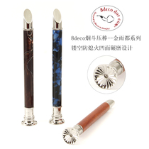 Single piece 8deco Jinyudu rosewood pipe press with expanded hole through needle hollow flameout and tobacco smoke prevention