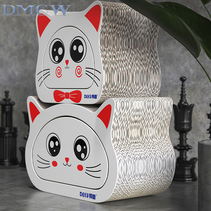 Big-eyed cat head set cat scratching board claw grinder cat claw board corrugated paper large wear-resistant cat toy cat supplies