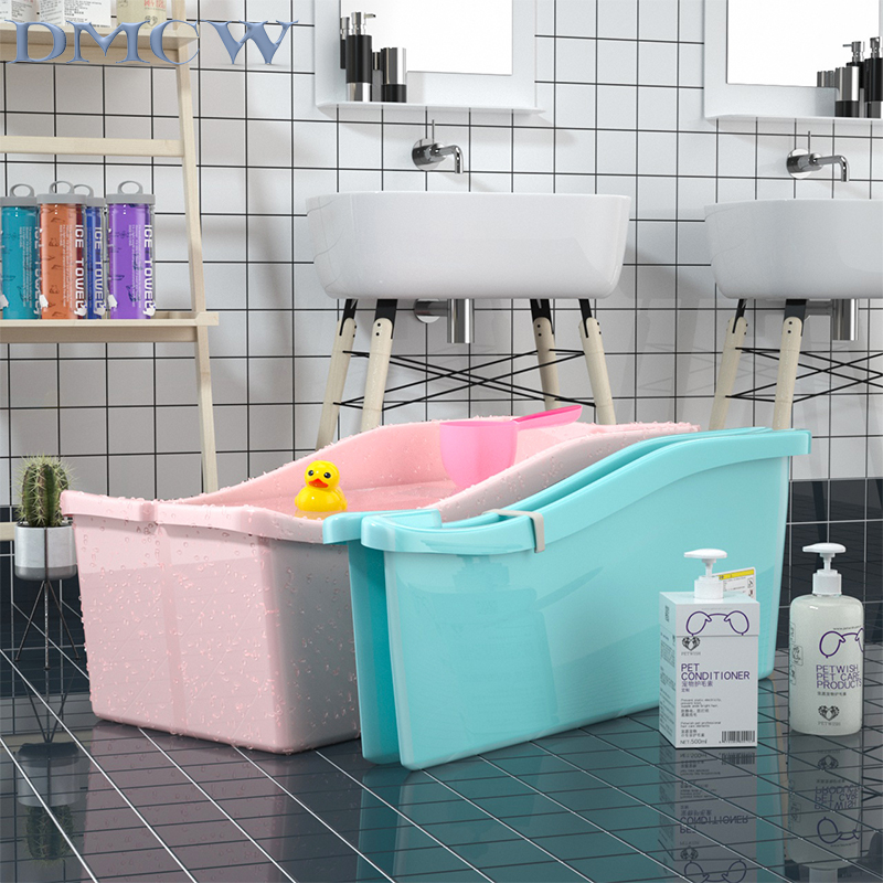 Household drainage pet foldable bathtub dog shower basin cat bathtub method bucket corgi bath bucket wash cat bucket