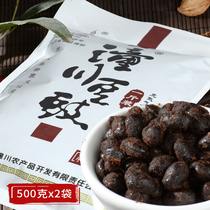 Tongchuan Douchi 500g * 2 bags of authentic Sichuan cuisine returned to the pot meat ingredients Original black bean dried tempeh Sichuan specialty seasoning