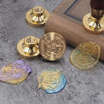 The card paint seal wax seal seal seal seal seal print Harry Potter home emblem postmark Ha fan Hogwarts around
