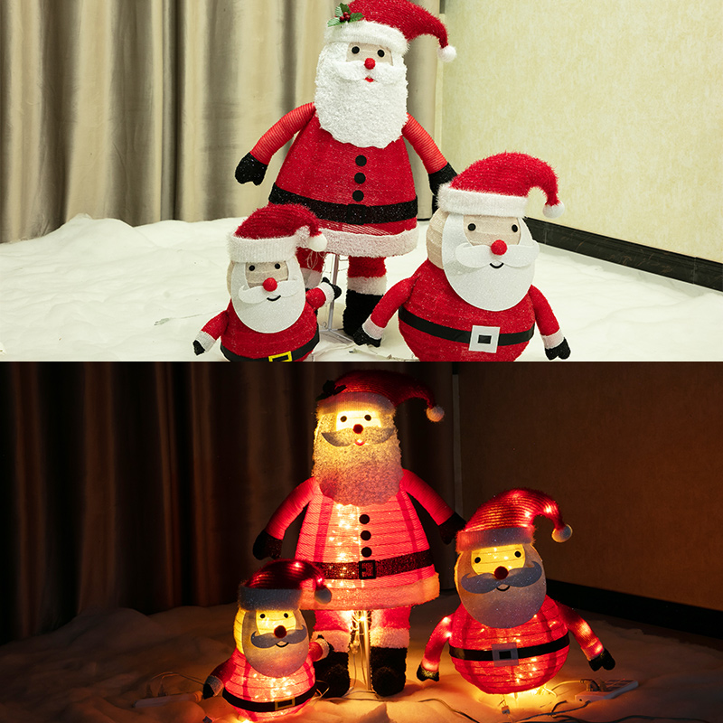 Christmas Decorations Christmas Decorations Deer Lads Christmas Old Man Snowman Sledge Car Scene Placement Luminous Deer